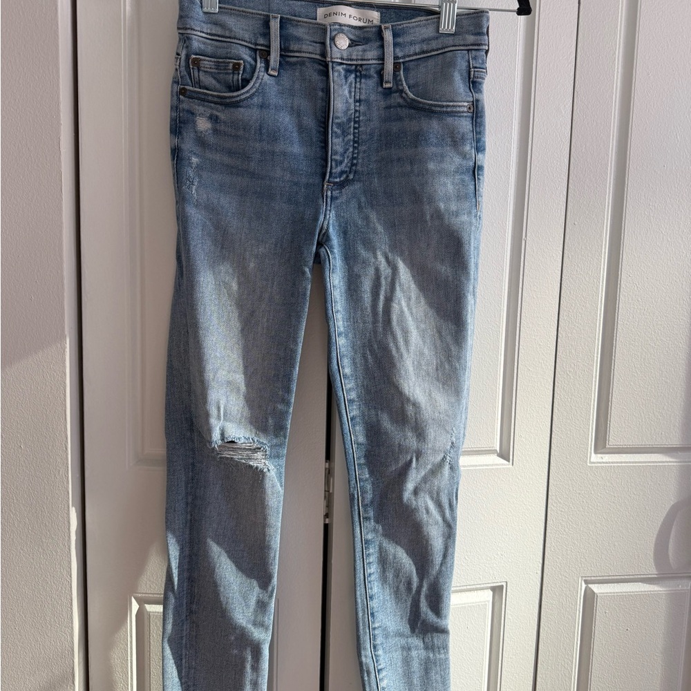 Denim Forum Nico Mid Rise Skinny Crop